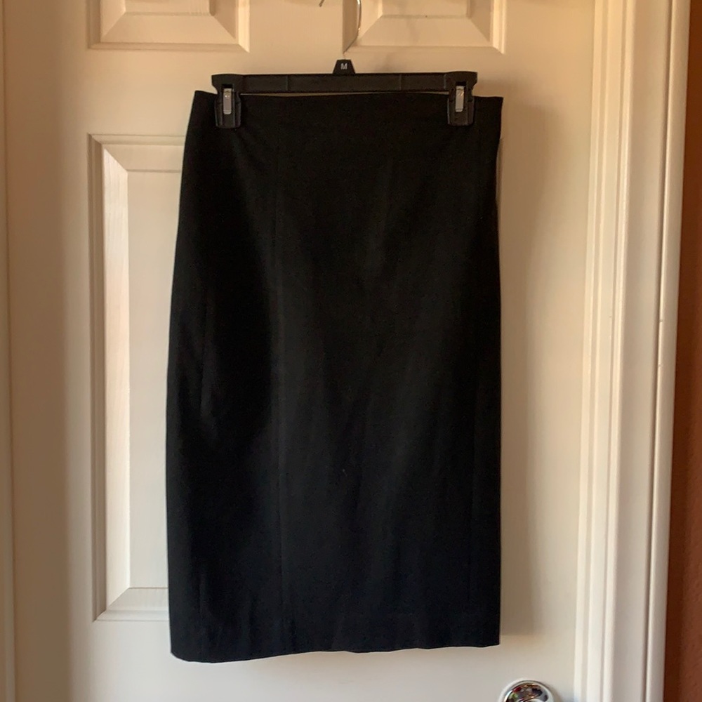 Express Black Mid length Professional Skirt. Zipper and high slit on the back. 2
